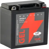 LP Gelbatterie LB12A-3 / LB12AL-A - 12V - 12AH - 170A (EN)