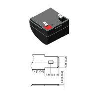 Bleiakku LP12-7,2 T2 VDS - 12V - 7,2AH